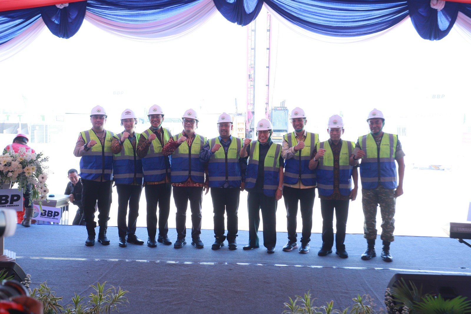 Perkuat Ketahanan Pangan dan Industri Nasional, Kapolres Gresik Hadiri Groundbreaking Pabrik Komplek Nitrat PT Bara Blasting Perkasa