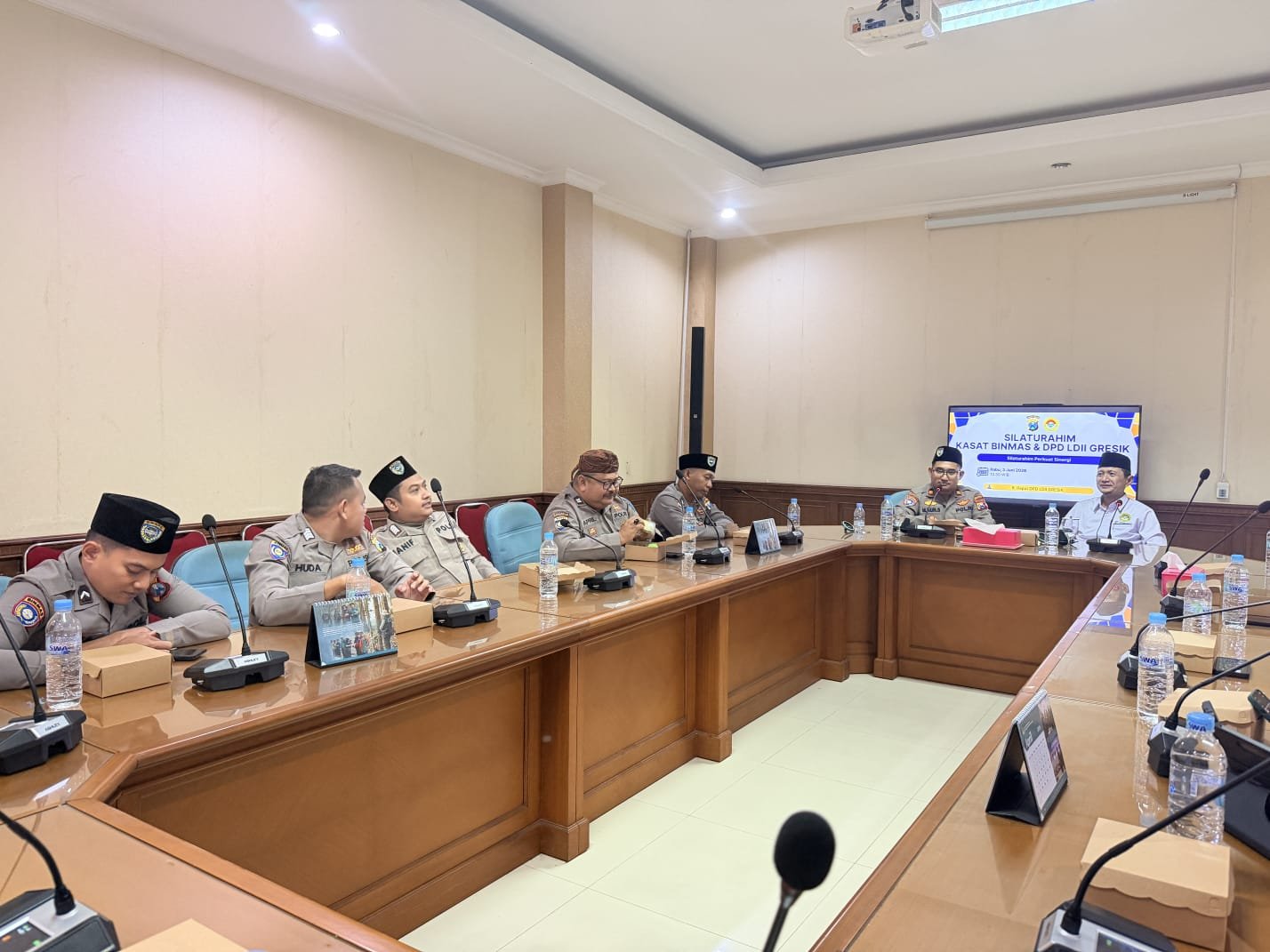 Wujudkan Sitkamtibmas Aman, Kasat Binmas Polres Gresik Jalin Silaturahmi dengan Pengurus DPD LDII